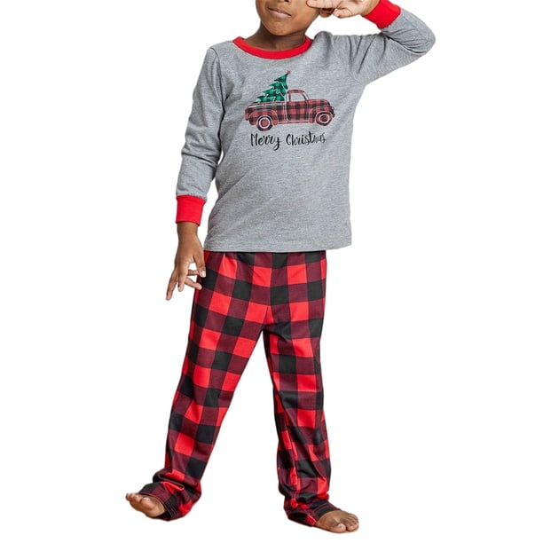 Sonducket Romper Christmas Car Printing Monos de cuello Niños Niñas Pijamas de manga larga para vacaciones Pijama Niños - 6 Sonducket AP003982-12