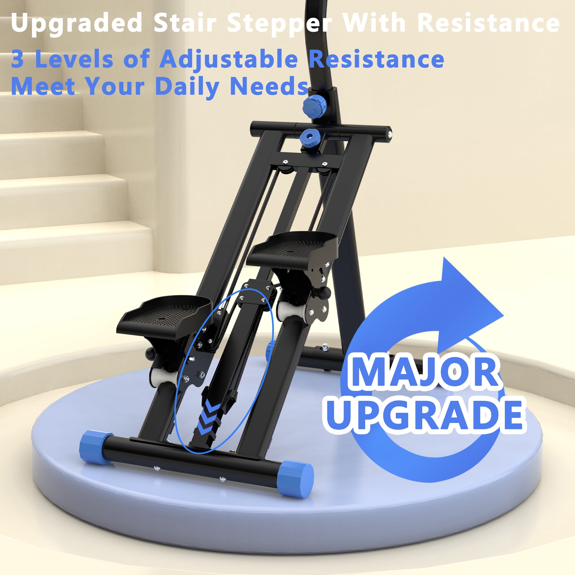 LiviNest Home Vertical Climber Machine: 20-Min Full-Body Workout - 0.5㎡ Space-Saving Foldable Fitness Equipment with Adjustable Handlebar & Digital Display - Stable Frame for Apartment Home Gym