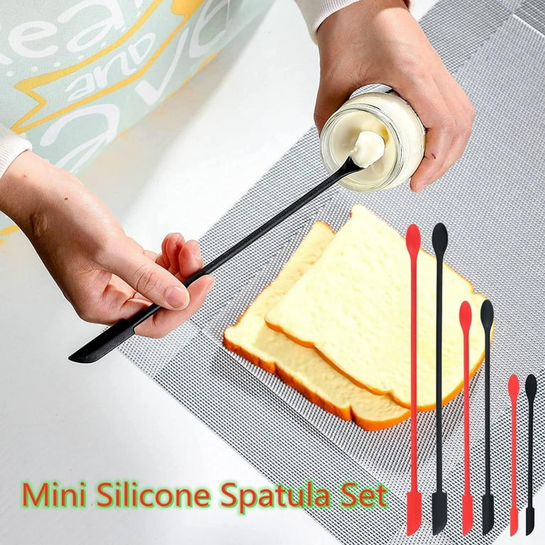 One Set Of 2 Mini Silicone Telescoping Spatula Jar Spatula Small Silicone  Spatula For Kitchen Jars