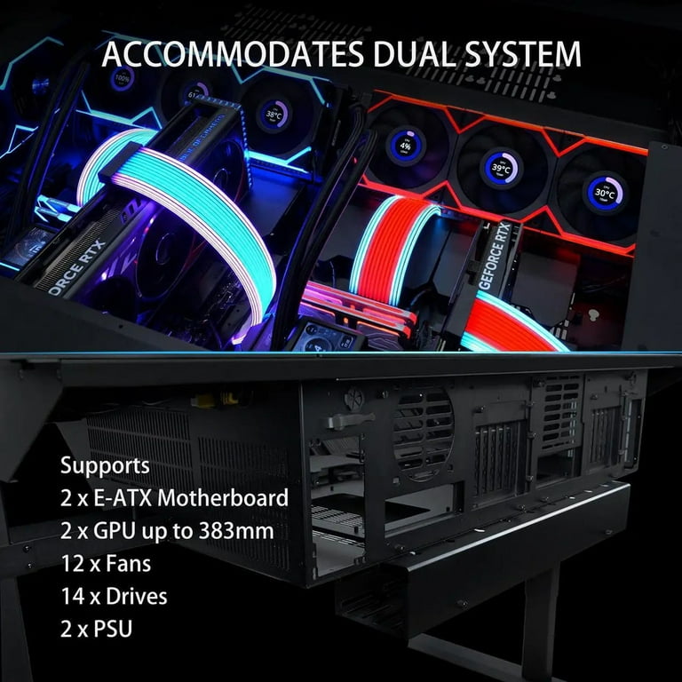 Lian-Li DK-07X E-ATX Dual-System Height-Adjustable Desk Gaming