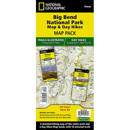 National Geographic Trails Illustrated M Big Bend Day Hikes and National Park Map [Map Pack Bundle], (Paperback)