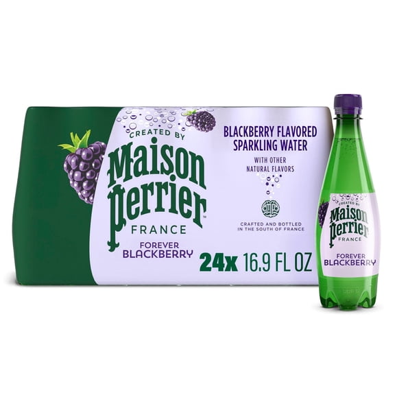 Maison Perrier Sparkling Water, Blackberry, 16.9 fl. oz., 24 Pack