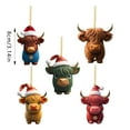 thumbnail image 3 of Highland Cow Christmas Ornaments,Personalized Acrylic Highland Cattle Christmas Ornaments,Cute Farmhouse Tree Decor,Non-Fading Holiday Pendant for Xmas Gifts,3.1in, 3 of 5