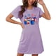 thumbnail image 4 of Camisón corto de talla grande para mujer, camisón de manga corta con estampado de pecho a la moda, camisón para mujer, 4 of 7