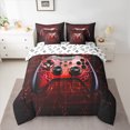 thumbnail image 2 of jejeloiu Kids Gamepad Controller 7-Piece Twin Bedding Sets,Teen Video Game Bedding Comforter Set,Red Gamepad Sheet Sets For Boys Girls,Super Cozy Bedroom Decoration Reversible, 2 of 8