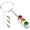 thumbnail image 1 of 4 Pcs Porte-Clés Créatif Lumière de Circulation Pendentif Anneau Porte-Clés en Acier Inoxydable, 1 of 7