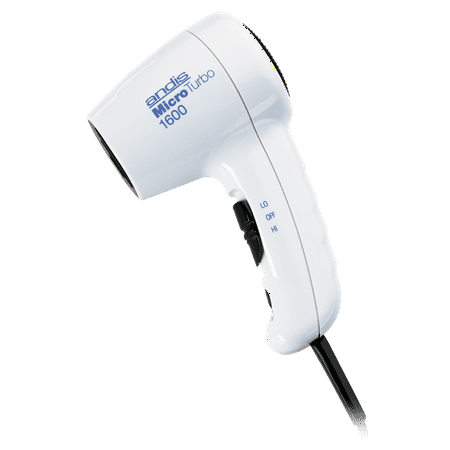 Andis MicroTurbo 1600 Watts Compact Hair Dryer, (Best Parlux Hair Dryer 2019)