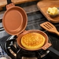 thumbnail image 5 of Double Sided Flip Frying Pan, Foldable Non-Stick Pancake & Fried Egg Pan, Double-Side Flip Design Cookware for Home Kitchen Cooking(Gold), 5 of 7