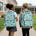 thumbnail image 2 of Garronmavis Sky Blue Floating Lemon Cute Capybara Kids Backpack Pack, 17 Inch Kawaii Rodent Spacious Bookbag Comes with Thermal Lunch Box, Stationery Bag and Water Bottle Carrier, 2 of 8