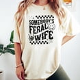 thumbnail image 5 of Funny Somebody's Feral Wife Tee for Women Ivory Shirt Adult X-Large, 5 of 7