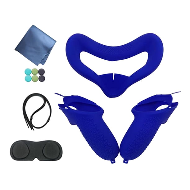 Auricures Gafas Máscara para los ojos Cubierta Empuñaduras Anti-sudor 2 Azul