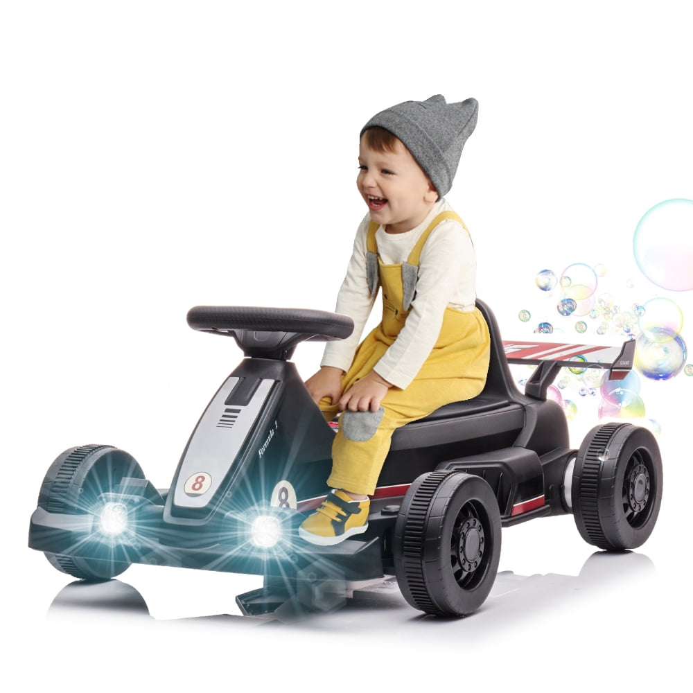 Sesslife Powered Go Kart for Boy Girl with Bubble Function, 6V Electric