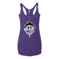 thumbnail image 2 of Wild Bobby Trippy Happy Face Women Tri-Blend Racerback Tank Top, 2 of 6