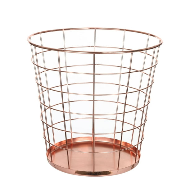 Mainstays 3 Gallon Rose Gold Wire Wastebasket