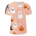 thumbnail image 3 of Men's Halloween Printed Round Neck Short Sleeved Blouses Oversize Basic Slim Fit T-shirt, 3 of 4