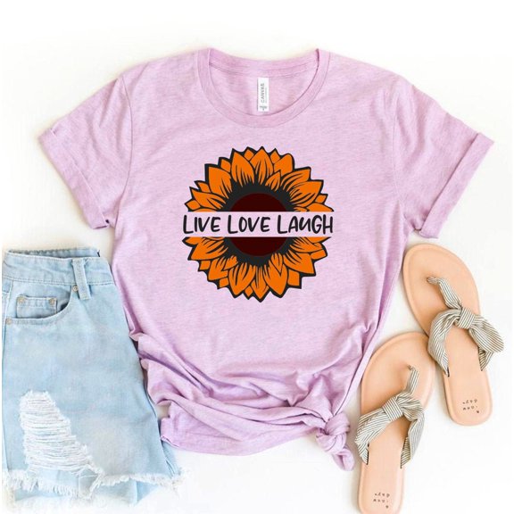 Live Lough Love T-shirt Valentines Shirt Halloween Gift Positive Tee Christian Top Woman's Shirts Motivational Laugh Penguin Heart