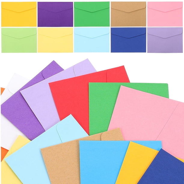 unbranded 140Ud Sobres Portátiles Para Invitaciones Con Adhesiva Papel Premium Color Surtido