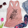 thumbnail image 2 of Well Owl Be Damned Tank Top, Ladies Racerback Tank Top, Owl Tank, Funny Animal Tank, Desert Pink, X-Large, 2 of 3