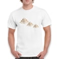 thumbnail image 2 of Three Pyramids Outline Graphic Men White T-Shirt, Male Large, 2 of 4
