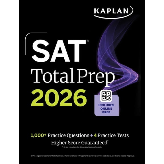 Kaplan Test Prep SAT Total Prep 2026: Includes 4 Full Length Practice Tests, 1,100  Practice Questions   1 Year Access to Online Quizzes , (Paperback)
