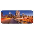 thumbnail image 1 of Night Kitchen Mat, USA Downtown City Skyline over the Highway Los Angeles California Travel Destination, Plush Decorative Kitchen Mat with Non Slip Backing, 47" X 19", Multicolor, by Ambesonne, 1 of 1