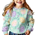 thumbnail image 2 of Girls Long Sleeve Sweatshirt Toddler Bunny Ear Floral Pullover Kids Casual Crewneck Tops Daily Playwear Comfortable Spring Easter Clothes for Teen, 2 of 7