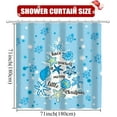 thumbnail image 4 of Coastal Christmas Decorations Shower Curtain Christmas Tree Snowflake Starfish Seashell Ocean Beach Themed Bath Curtain Sets Winter Xmas Home Decorations 71x71 Inch, 4 of 6