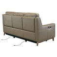 thumbnail image 3 of Wisteria Sofa in Light Brown Wood Finish and Taupe Genuine Leather, 3 of 5