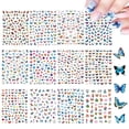 thumbnail image 1 of 12 Sheets Manicure Sticker Butterfly Decorative Nail Art Decal Nail Sticker, 1 of 10