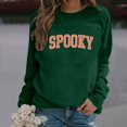 thumbnail image 2 of Halloween Sweatshirt for Women Casual Long Sleeve Pullover Sweatshirt for Daily Comfort and Style Green L, 2 of 5