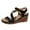 A-Black549, variant on Womens Wedge Sandals Boho Open Toe Crisscross Buckle Strap Soft Foam Platform Wedge Sandals Summer Beach Vacation Sandals