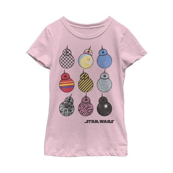 Girl's Star Wars: The Rise of Skywalker BB-8 Fashion Graphic Tee Light Pink Medium