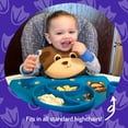 thumbnail image 7 of Silly Goose Suction Plate for Babies and Toddlers, Cute Brown Bear Design, 100% Silicone, Plate Stay Put with Suction Feature, Divided Design, Microwave & Dishwasher Friendly, 7 of 7