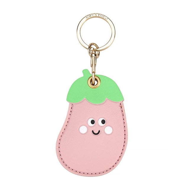 Llavero con funda de cuero con tarjeta de acceso de dibujos animados, llavero creativo y lindo para niña, bolso colgante, regalo personalizado