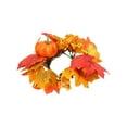 thumbnail image 2 of Decoraciones de Halloween, adornos de Halloween, regalos de Halloween, corona de hojas de arce artificiales, decoración de mesa con bayas de calabaza para festival de Halloween, candelabros, corona, d, 2 of 6