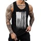 thumbnail image 2 of Hombres Moda Casual Día de la Independencia Impresión Suéter Cuello Redondo Deportes sin Mangas Tanque, 2 of 3
