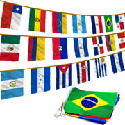 ANLEY Latin America 20 Countries String Flags - Assorted Latino Flag Banners 12x18 inch