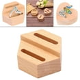 thumbnail image 5 of Wood Holder Jewelry Accessories Gifts Display Engagement Shop Hexagon 2 Slot, 5 of 8