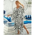thumbnail image 6 of EDOLYNSA Plus Size Kaftan Dresses for Women Print Swimwear Cover up Beach Caftan Robe Maxi Loungewear, 6 of 6