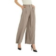 thumbnail image 1 of Pantalones Palazzo Largos de Pierna e Informales de Cintura Alta para Mujer, Talla Regular Caqui XXL, 1 of 8
