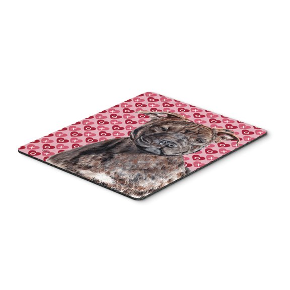 Carolines Treasures SC9705MP "Staffordshire Bull Terrier Staffie Hearts and Love Mouse Pad Hot Pad or Trivet" Large