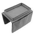 thumbnail image 1 of Sofa Tray, 600D Oxford Cloth Couch Arm Table Side Pockets  For Office Grey, 1 of 8