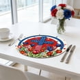 thumbnail image 5 of OAVQHLG3B American Flag Vases Flowers 4th of July Round Placemats Set of 4, 14 Inch Patriotic Memorial Day Round Table Mats for Dining Decoration, 5 of 7