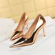 thumbnail image 5 of Nuevo estilo de mujer, moda, banquete, tacones altos, metal, tacón fino, muesca poco profunda, puntiaguda, discoteca, zapatos individuales sexys para damas de lujo, 5 of 5