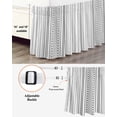 thumbnail image 3 of Black White Striped Wrap Around Bed Skirts for Queen Bed 16" Drop, Bed Skirt with Adjustable Elastic Belt Dust Ruffle Bed Valance for Bedroom Hotel Luxury Modern Farmhouse Geometric Bed Frame Cover, 3 of 7