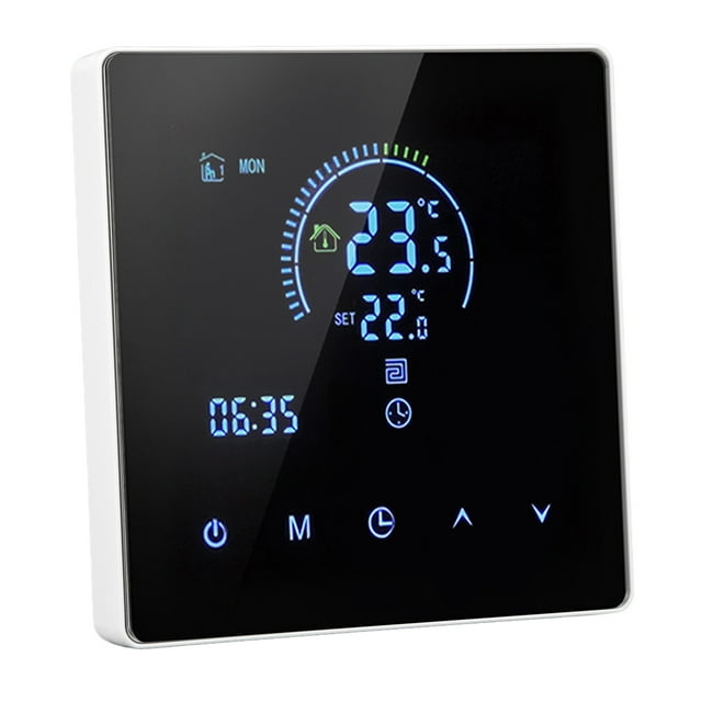 Thermostat Intelligent Programmable Numérique Grand Écran Tactile Thermostat de Chauffage Mural Compatible pour Tuya 3500W AC90 240V