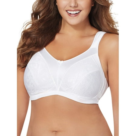Womens Plus Size cushion strap minimizer wire-free bra, style (Best Non Wired Bra For Big Busts)