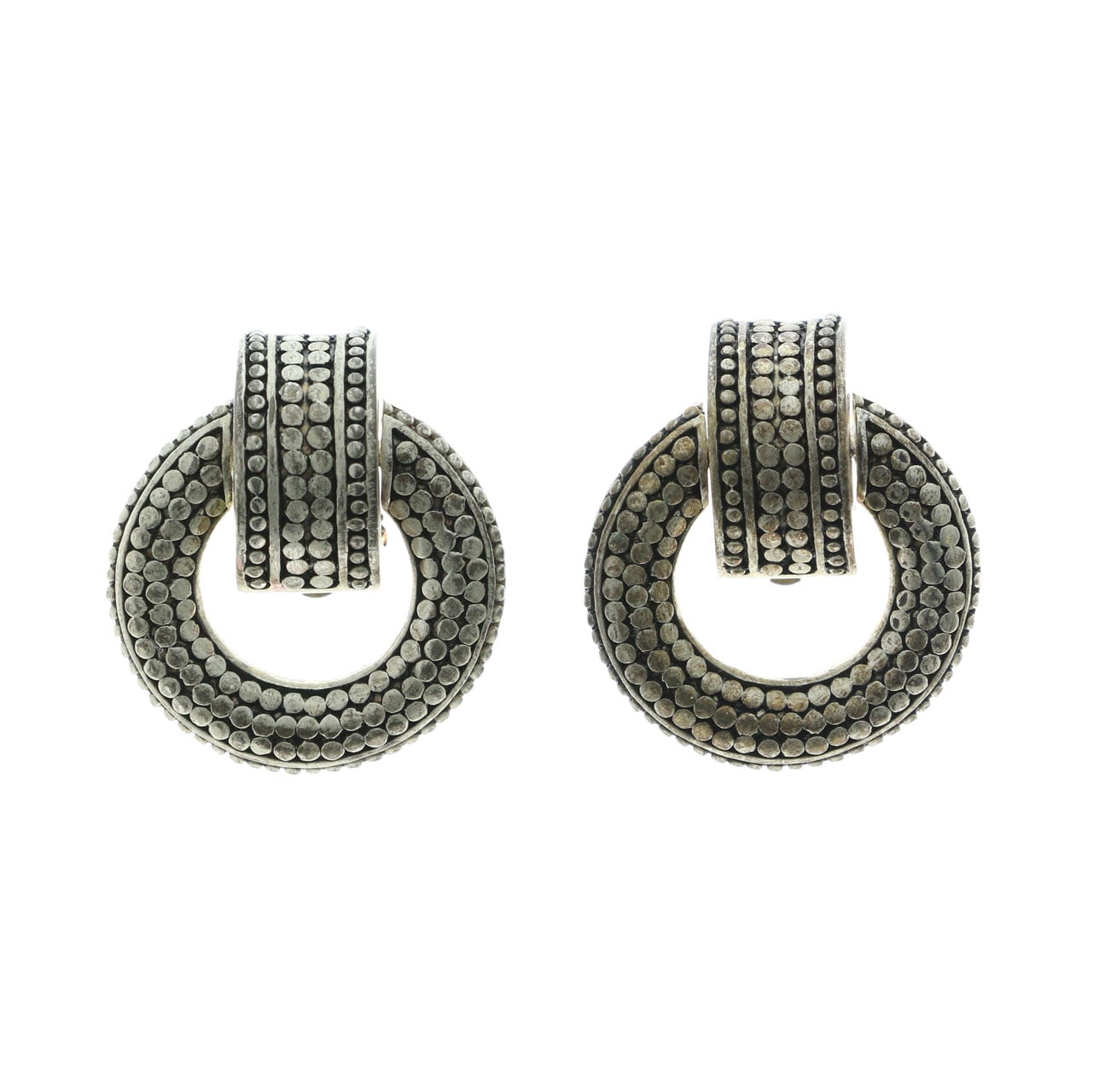 Mi Amore Clip-On-Earrings Silver-Tone/Black Mi Amore Clip-On-Earrings Silver-Tone/Black