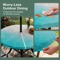 thumbnail image 5 of Round Outdoor Tablecloth with Umbrella Hole and Zipper, Teal Beach Coastal Tablecloth with Elastic Waterproof, Summer Nautical Ocean Seaside Patio Table Covers for 45" - 54" Picnic Pool Tables, 5 of 9