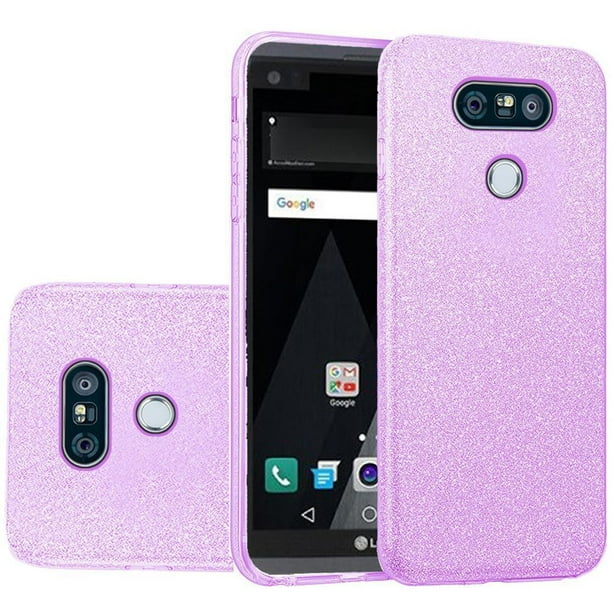 LG V20 Case, LG V20 Phone Case, by Insten Glitter Paper Hybrid Clear
